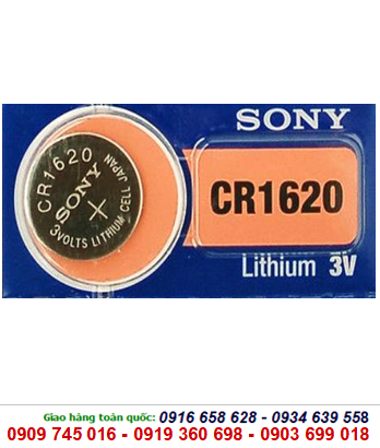 Pin Sony CR1620 lithium 3V chính hãng Sony Made in Indonesia or Japan